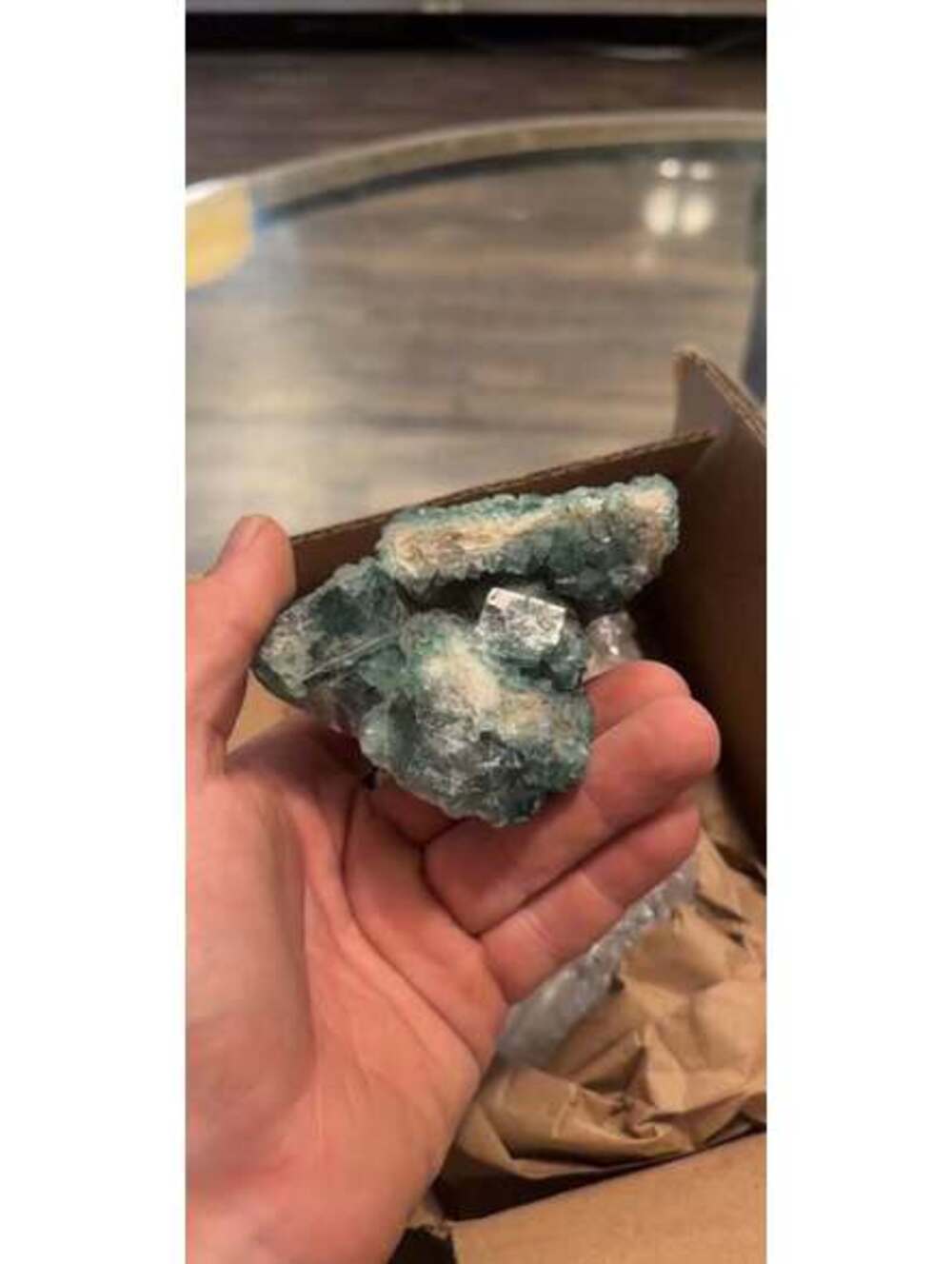 Green Fluorite Crystal Cluster Mineral Specimen